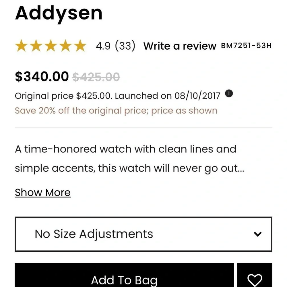 Citizen Eco-Drive silver Addyson men's watch with 40mm case